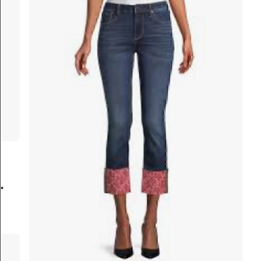NWT L’Agence Dark-wash Skinny Velvet Cuffed Capri Jeans  25